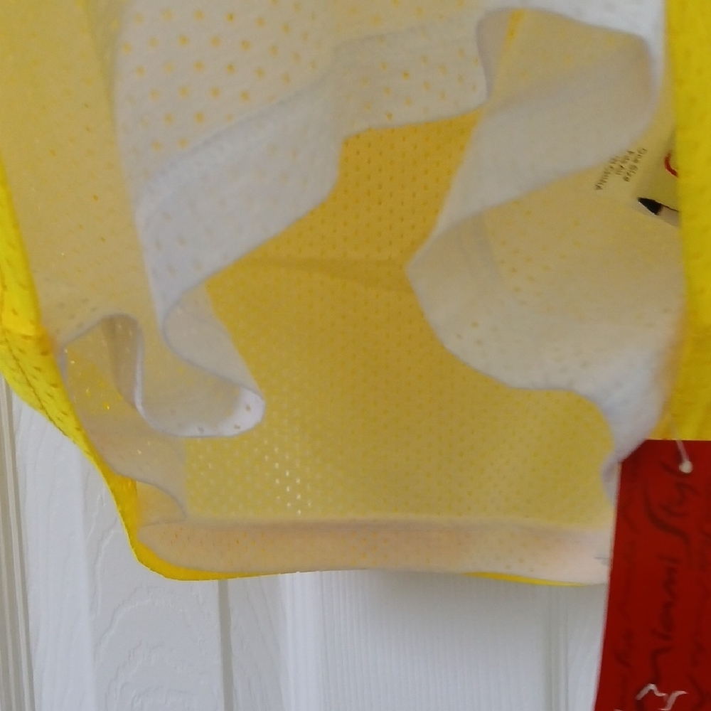 Bright Yellow Hampton Beach Net Crop Top One Size - Picture 4 of 13
